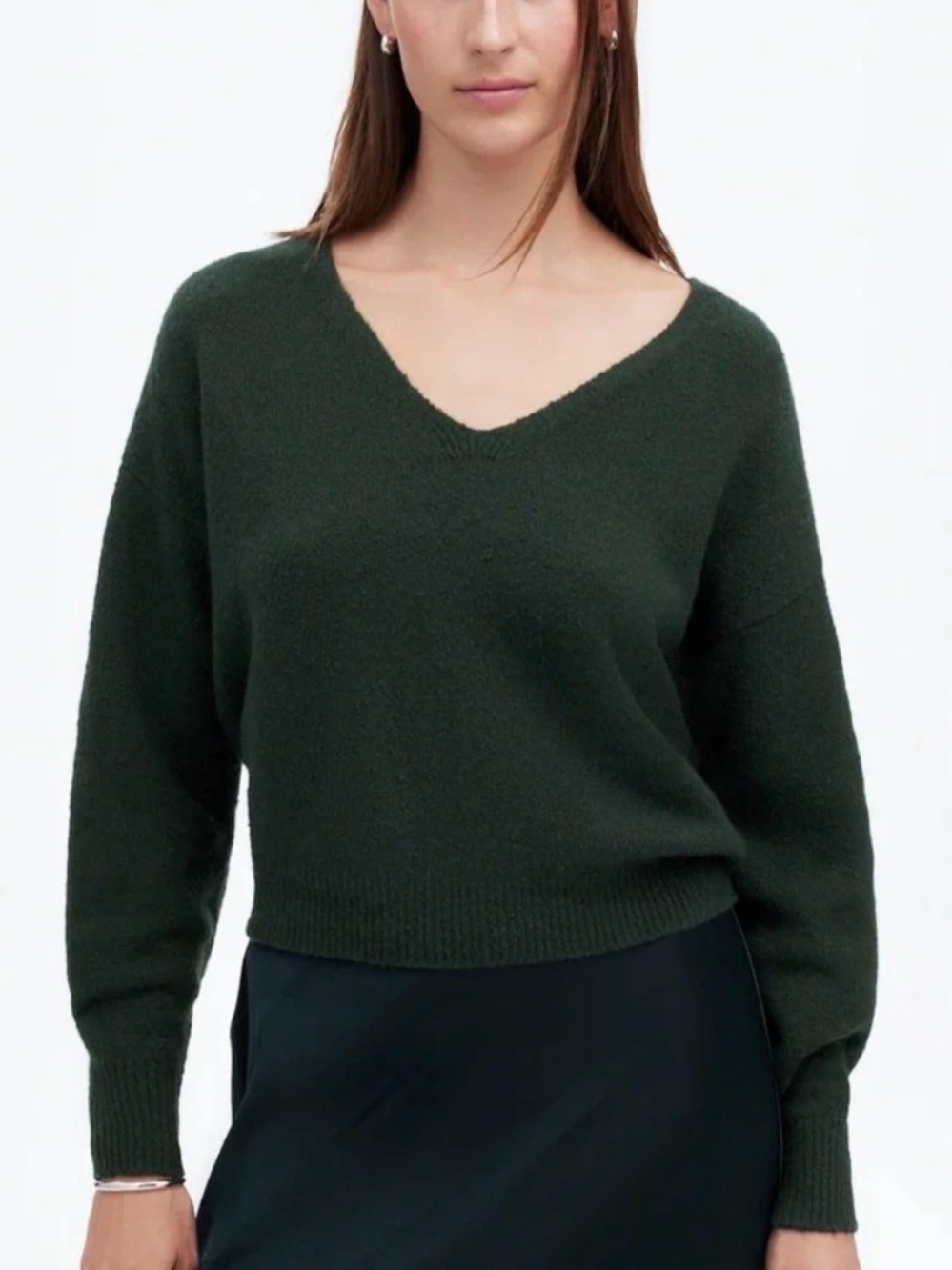 *NWT* Madewell Forest Green V-Neck Sweater